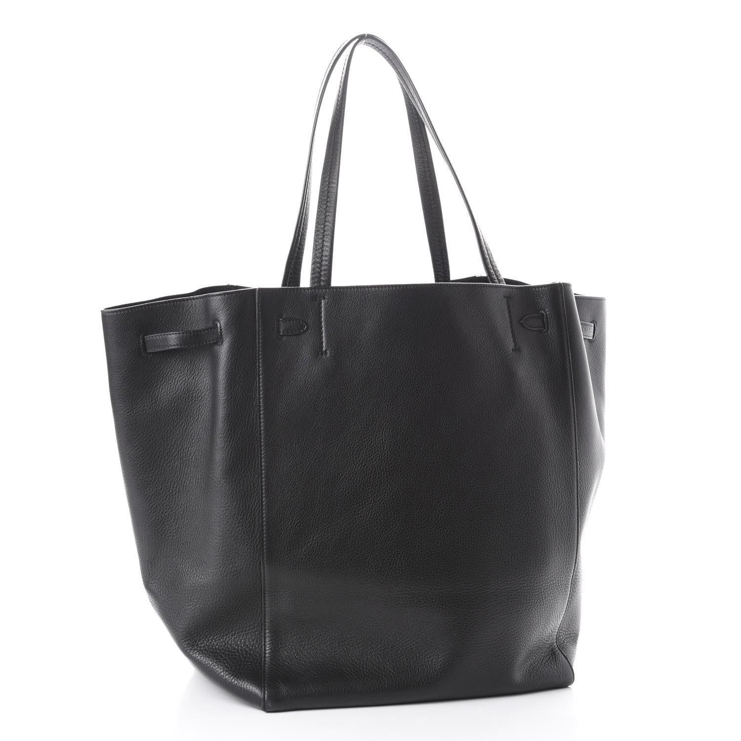 Celine Soft Grained Calfskin Medium Belt Cabas Phantom Black 3 of 10