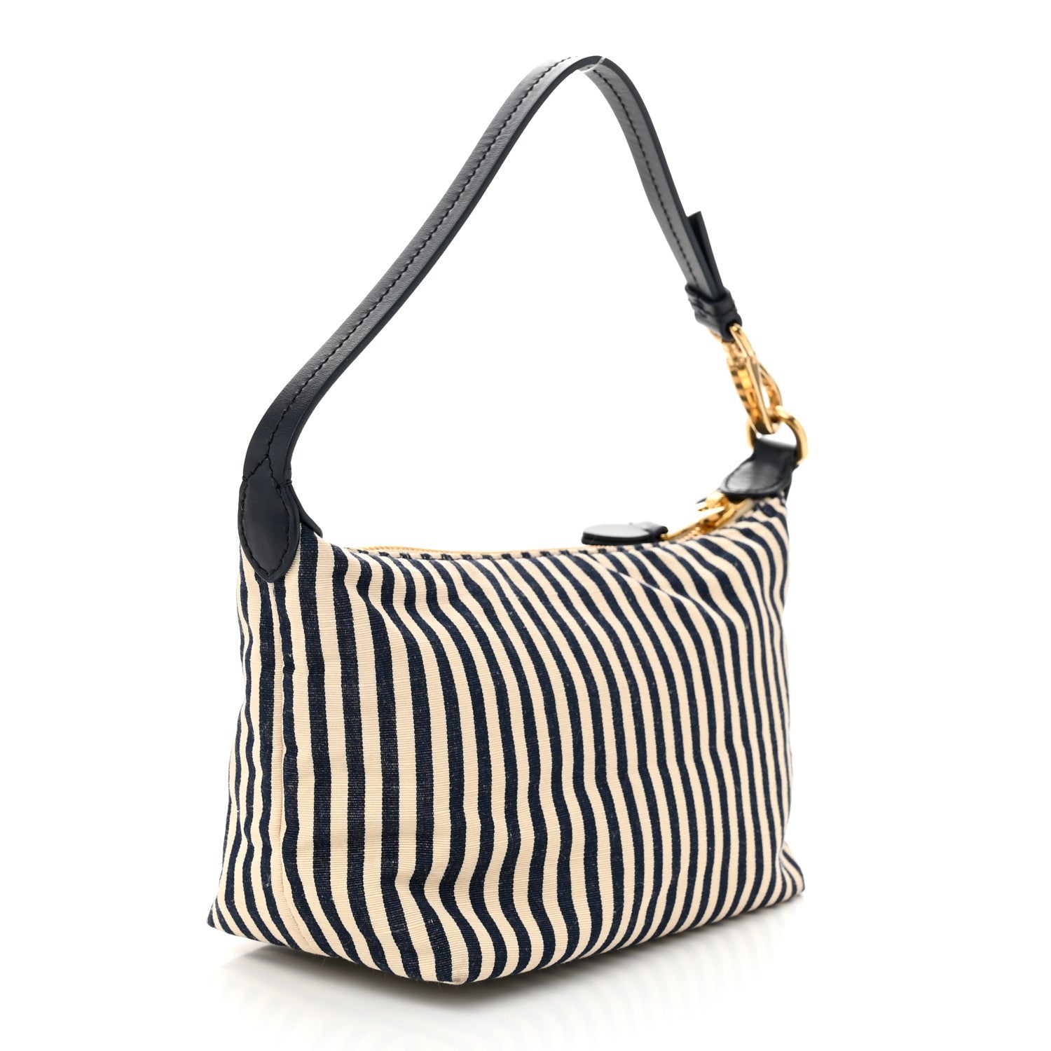 Miu Miu Jacqaurd Striped Pouch Beige Baltic Blue 3 of 10