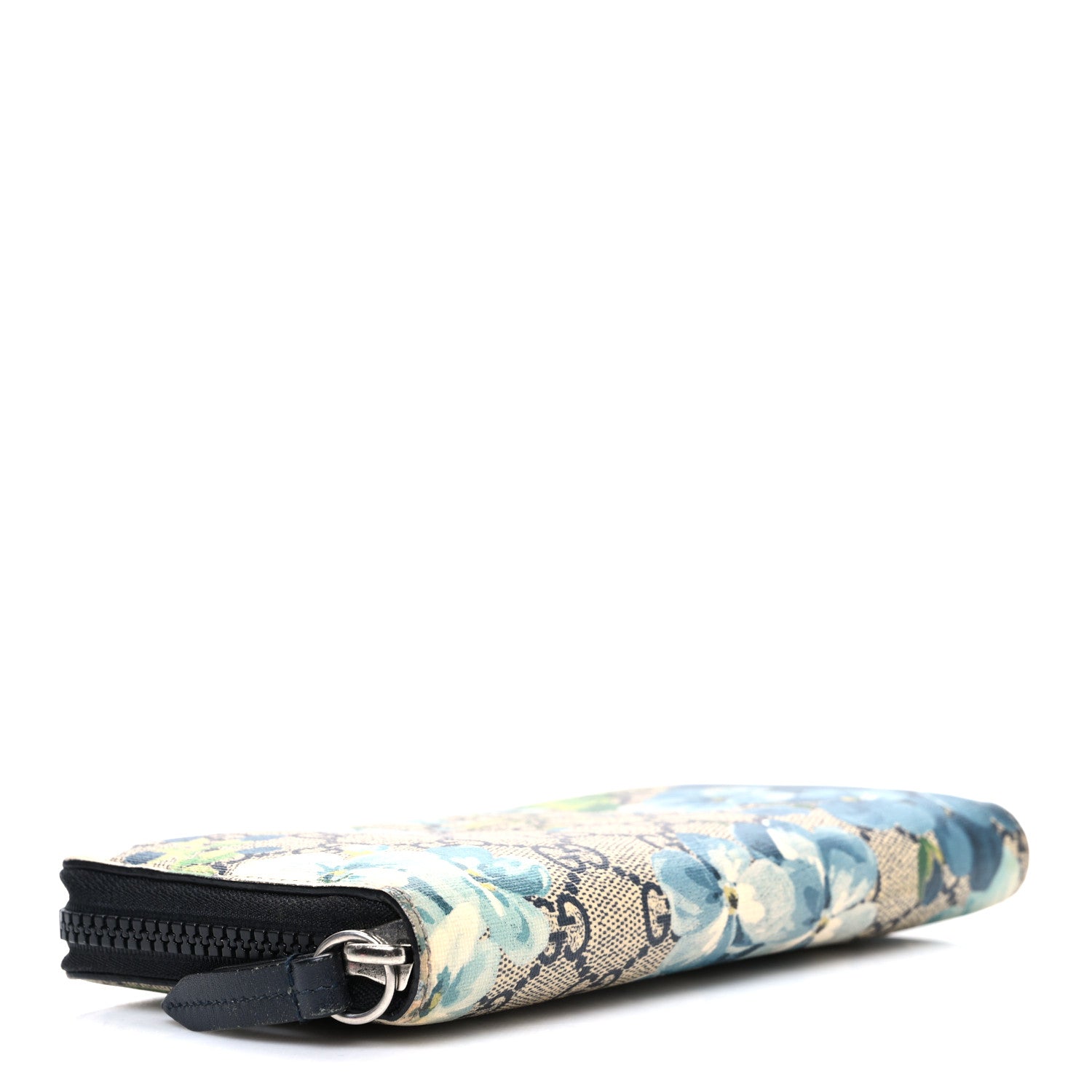 Gucci GG Supreme Monogram Blooms Zip Around Wallet Blue 4 of 7