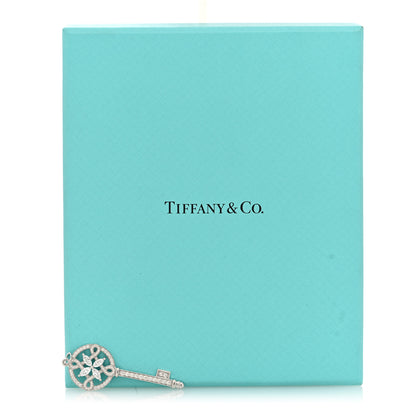 Tiffany Platinum Diamond Victoria Round Key Pendant 4 of 4