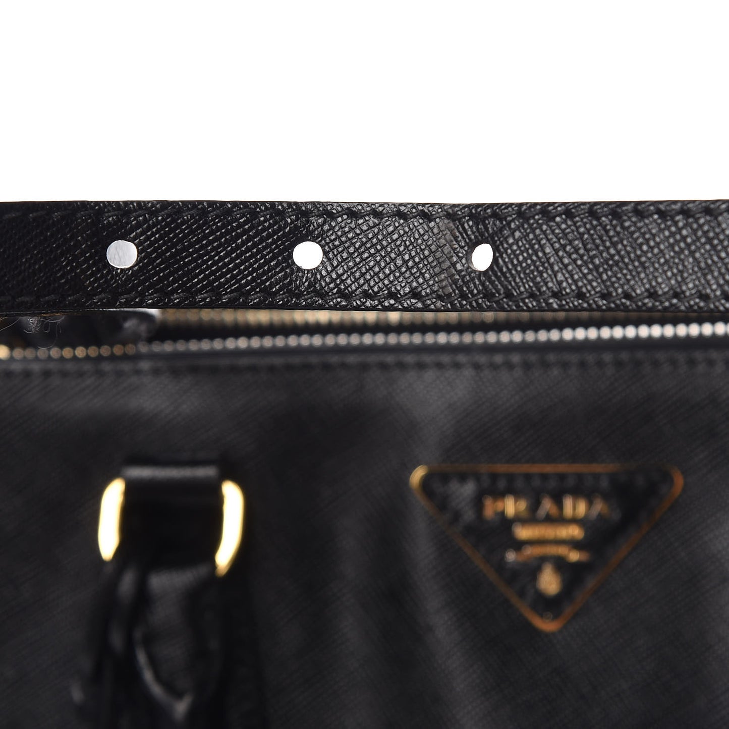 Saffiano Medium Galleria Double Zip Tote Black