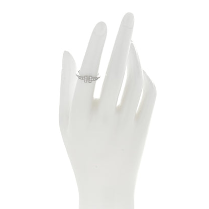 Tiffany 18K White Gold Diamond T Wire Ring 51 5.75 2 of 5