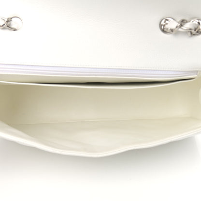 Chanel Caviar Quilted Jumbo Single Flap White 5 of 16