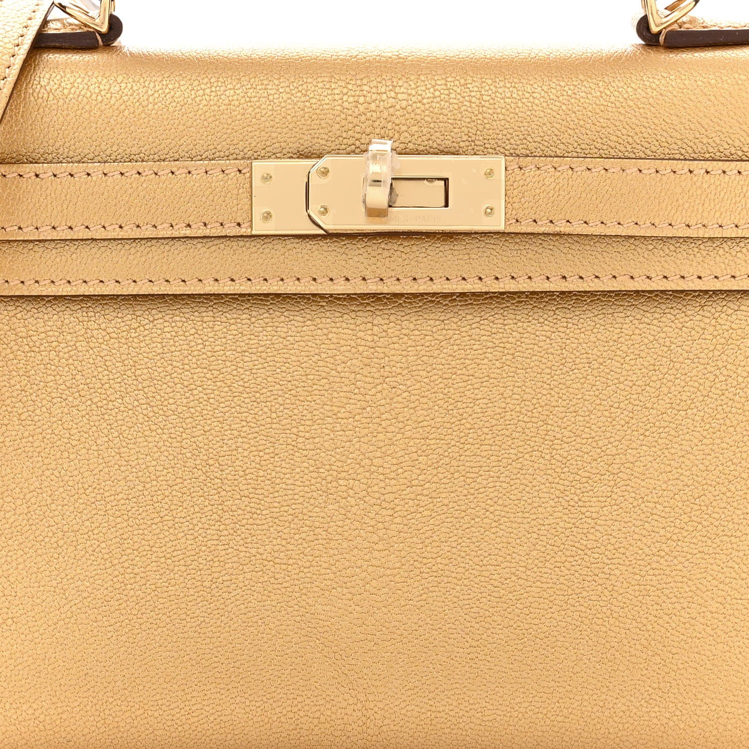 Hermes Metallic Chevre Chamkilight Mini Kelly Sellier 20 Dore 7 of 10
