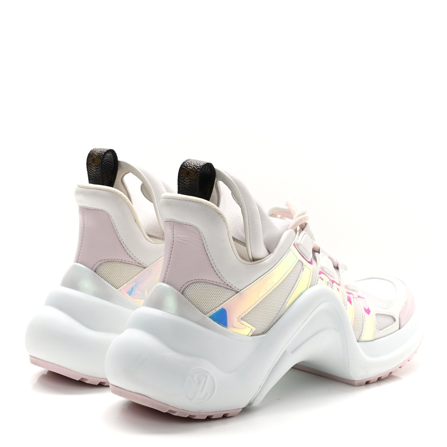 Louis Vuitton Calfskin Nylon LV Archlight Sneakers 37 Rose Clair Pink 4 of 12