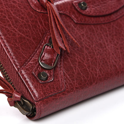 Balenciaga Agneau Classic Hardware Continental Zip Around Wallet Rouge Cerise 7 of 11
