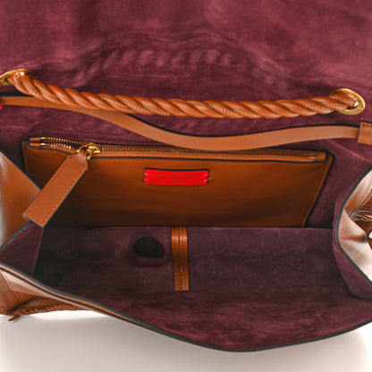 Valentino Garavani Calfskin The Rope Crossbody Bag Saddle Brown 5 of 9