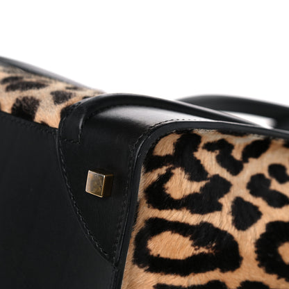 Celine Leopard Pony Hair Mini Luggage Brown 7 of 17