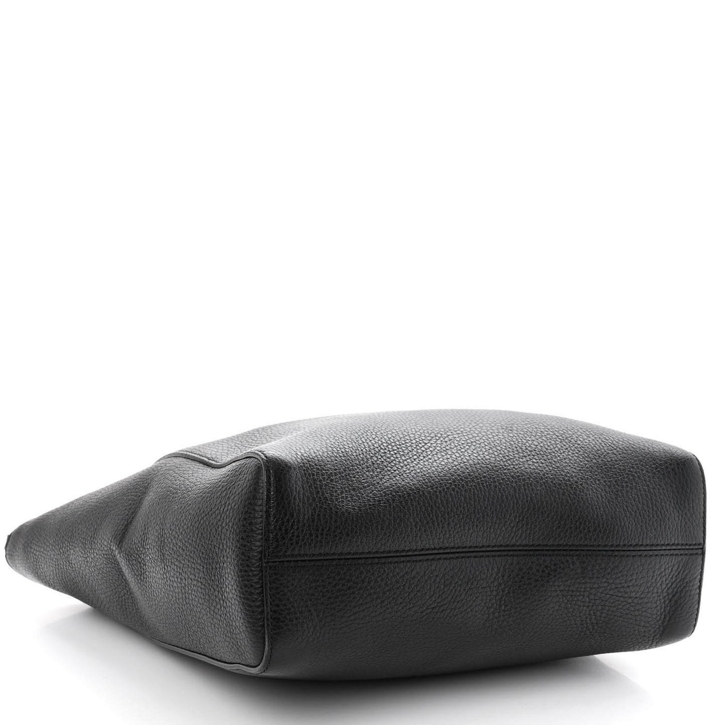 Dollar Calfskin Medium Swing Top Handle Bag Black