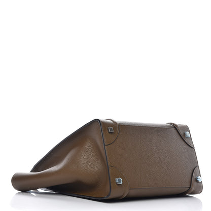 Celine Drummed Calfskin Mini Luggage Moss Green 4 of 14