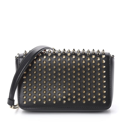 Christian Louboutin Calfskin Spiked Zoompouch Crossbody Black 1 of 12