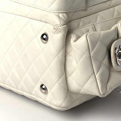 Chanel Calfskin Quilted Large Cambon Multipocket Reporter White 11 of 22