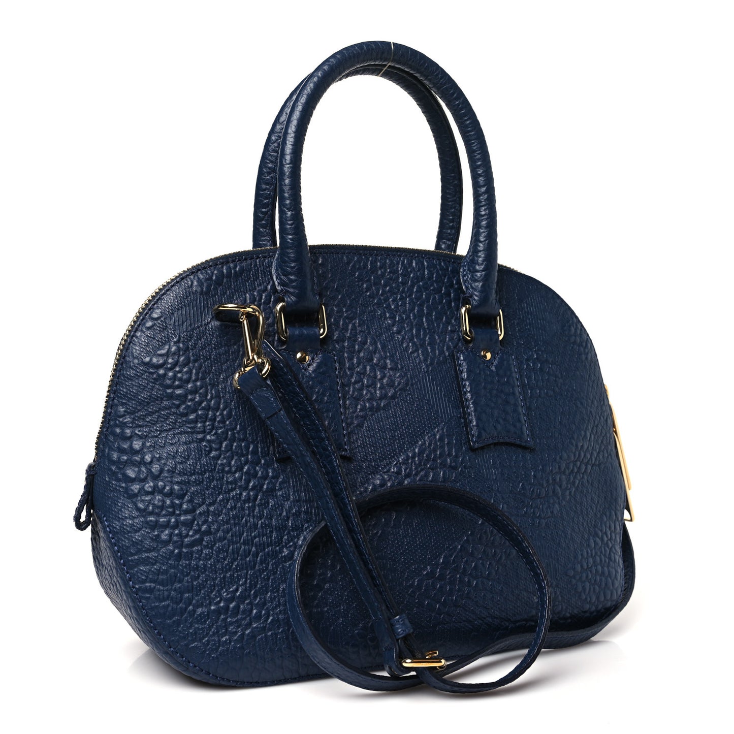 Heritage Grain Small Orchard Bowling Bag Navy Blue