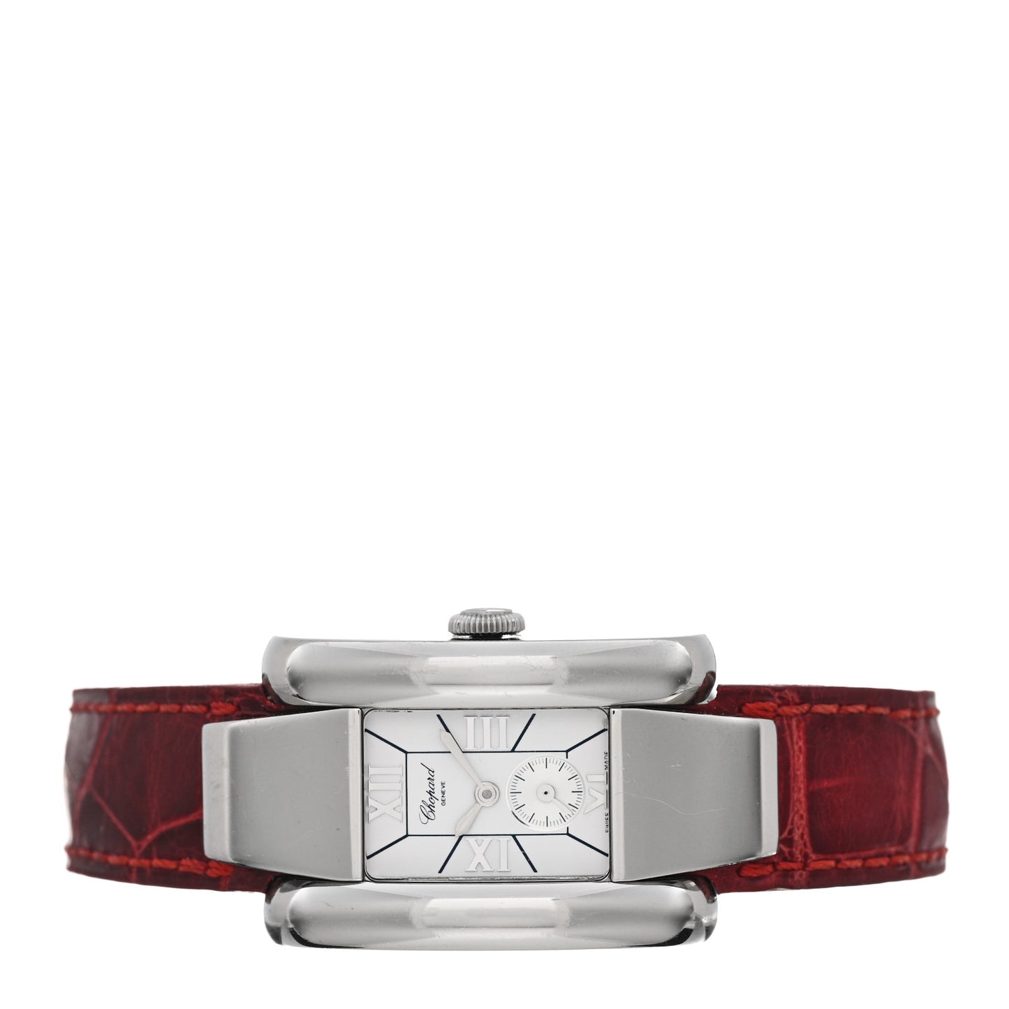 Stainless Steel Alligator 24mm La Strada Quartz Watch Red