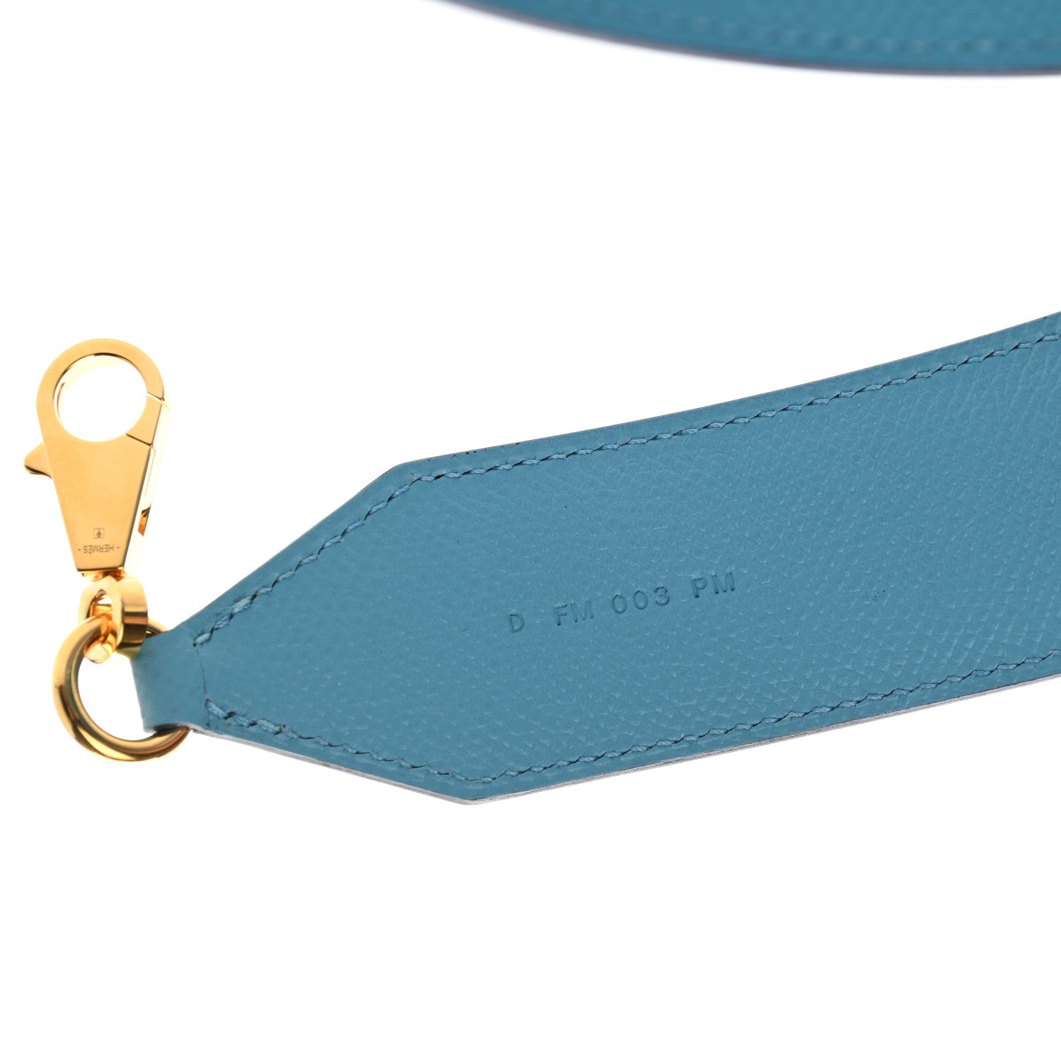 Hermes Epsom 40mm Hexagone Tressage Shoulder Strap Bleu De Nord Rouge De Coeur Gold 4 of 5