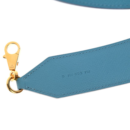 Hermes Epsom 40mm Hexagone Tressage Shoulder Strap Bleu De Nord Rouge De Coeur Gold 4 of 5