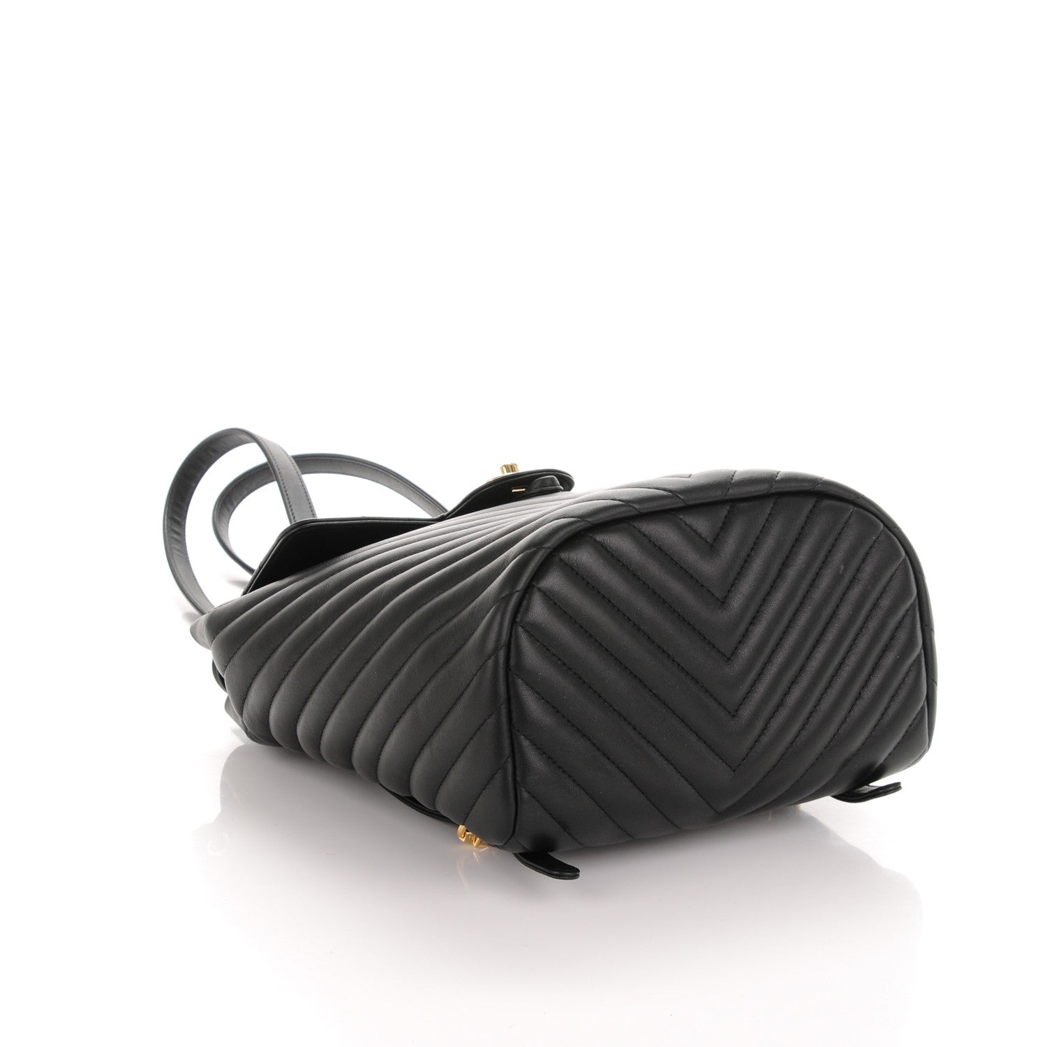 Chanel Calfskin Chevron Quilted Small Urban Spirit Backpack Black 5 of 8
