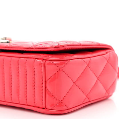 Chanel Patent Quilted Small Coco Boy Flap Pink 10 of 11