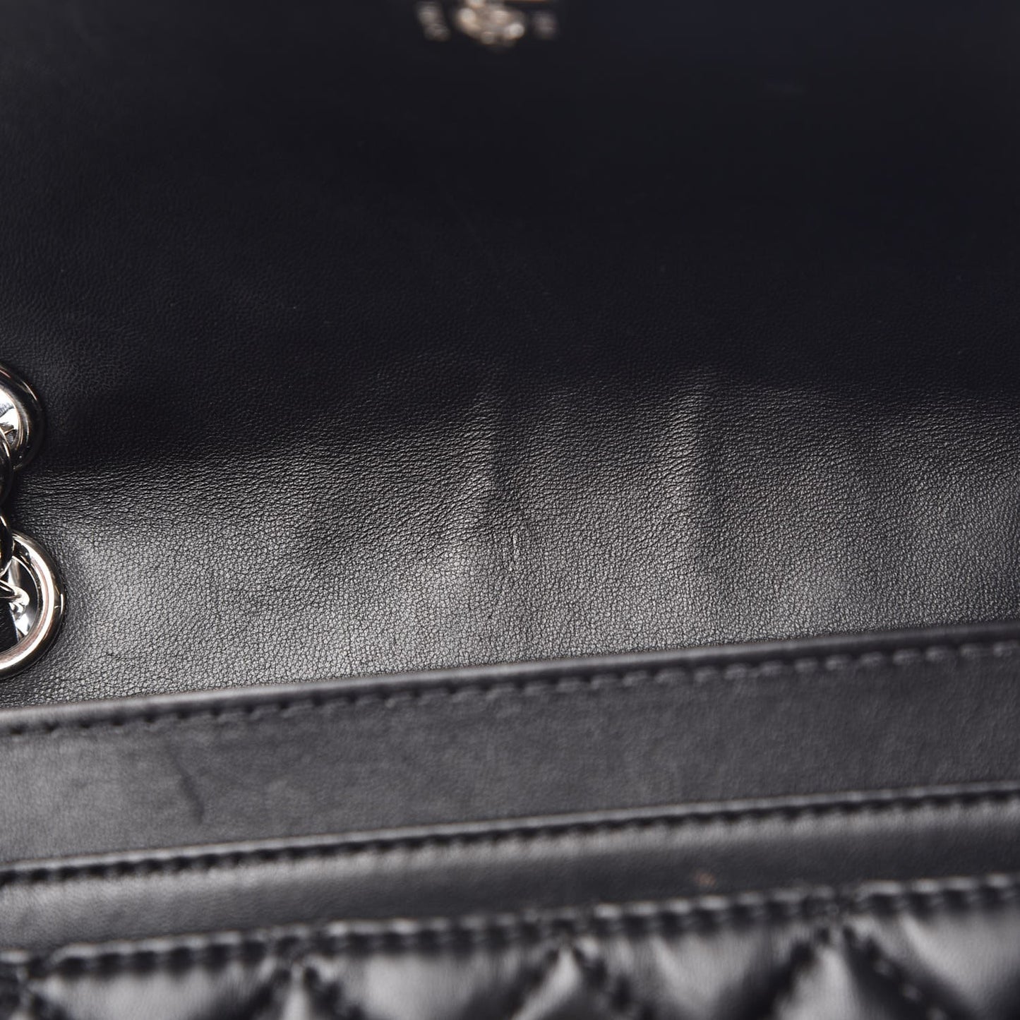 Lambskin Quilted Small Geometric Flap Black