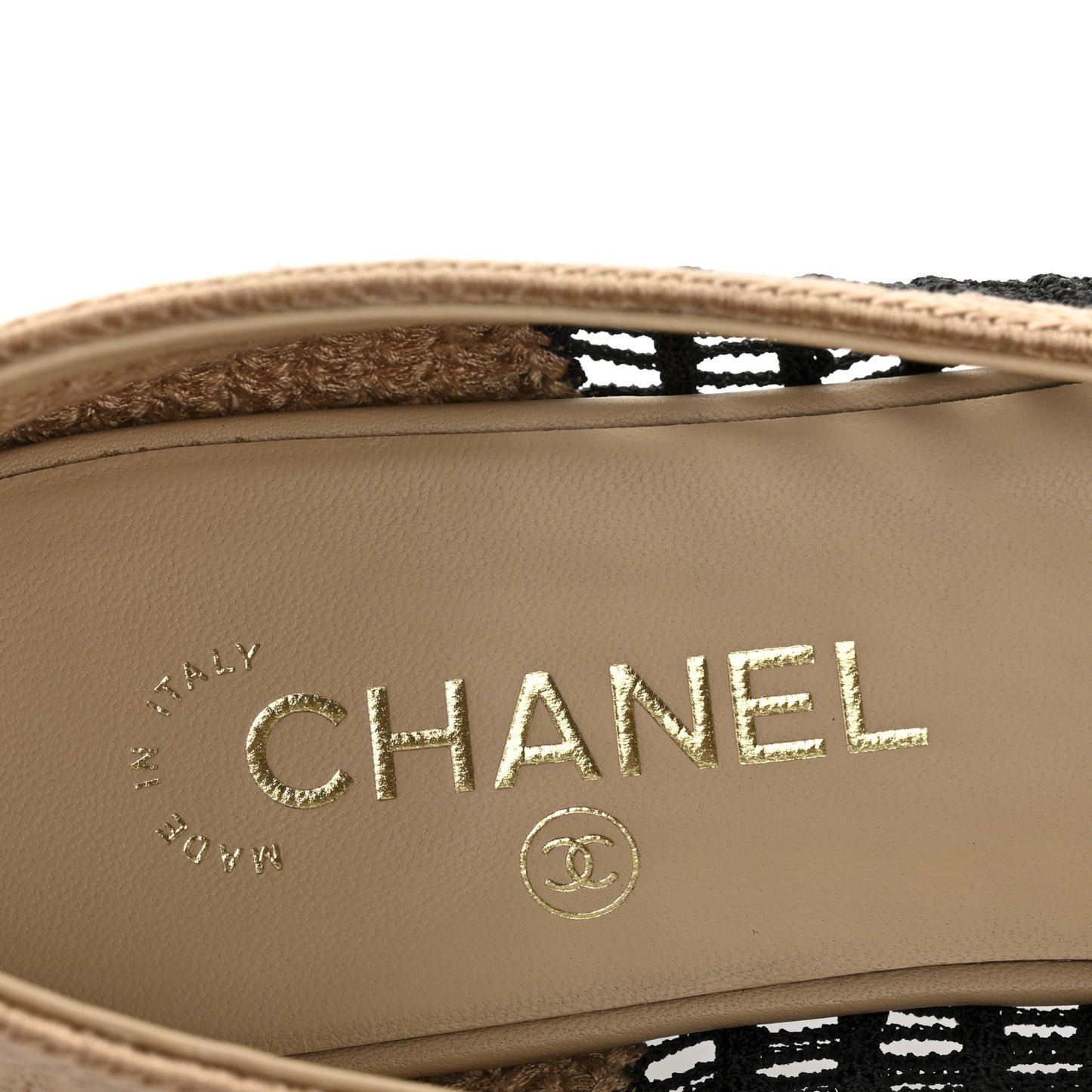 Raffia Cap Toe Ballerina Flats 39.5 Black Beige