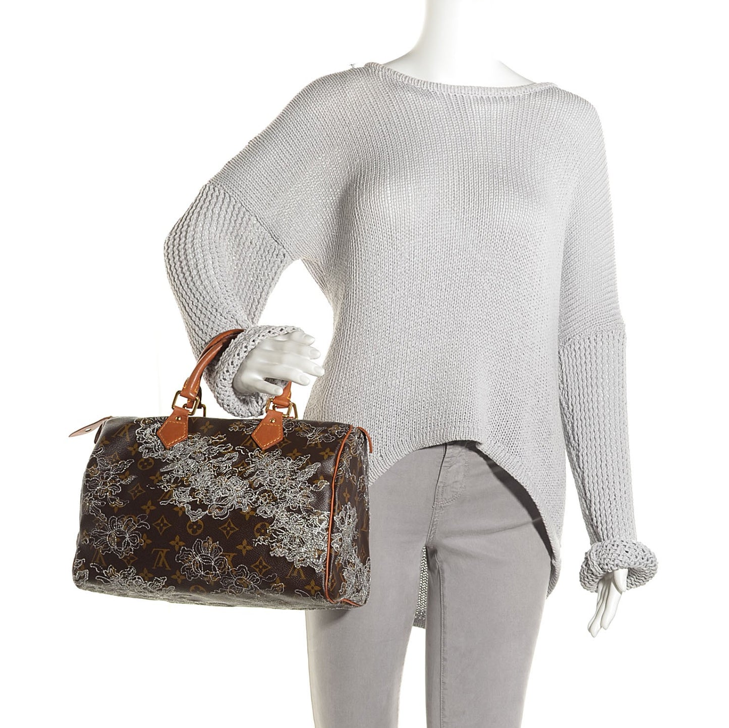 Monogram Dentelle Speedy 30 Silver