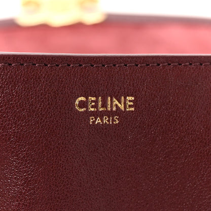 Celine Shiny Lambskin Soft Triomphe Little Half Moon Bag Syrah 5 of 9