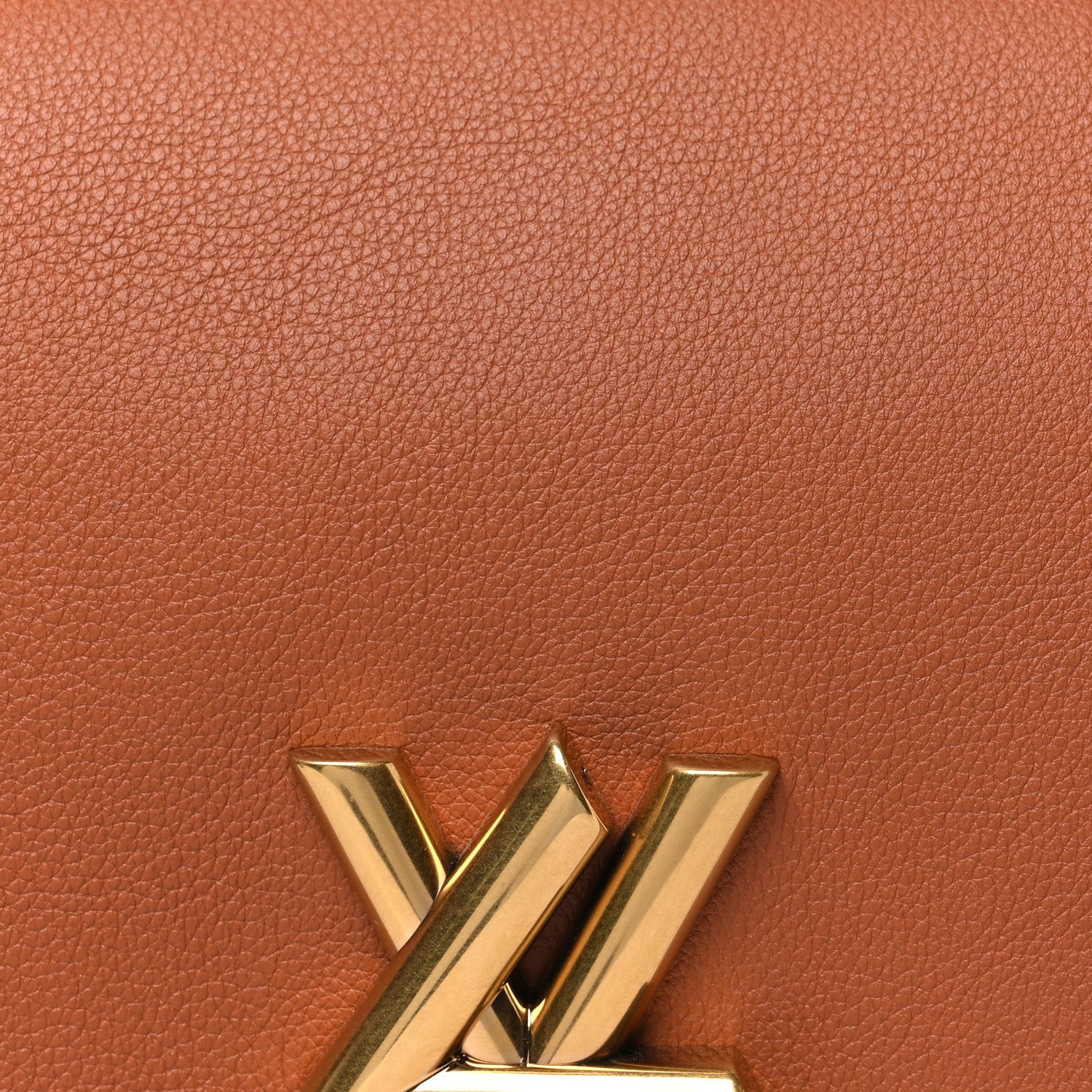 Louis Vuitton Calfskin Soft Twist Shoulder Bag Cognac 8 of 11