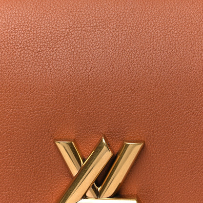Louis Vuitton Calfskin Soft Twist Shoulder Bag Cognac 8 of 11