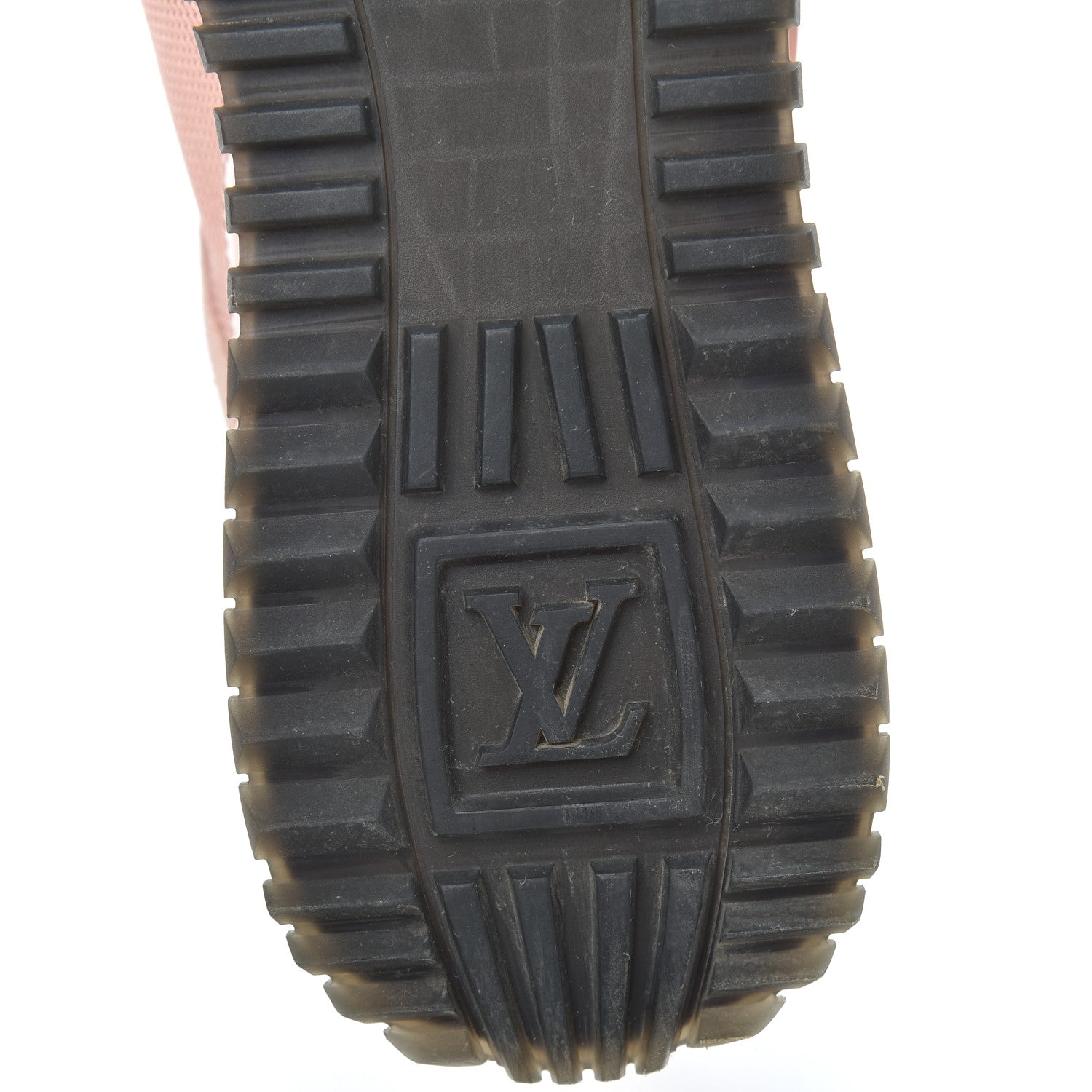Louis Vuitton Suede Damier Azur Run Away Sneakers 39 Pink 6 of 7