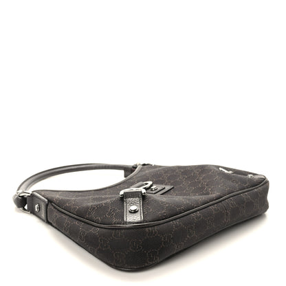 Gucci Denim Monogram Abbey D Ring Hobo Brown 5 of 10