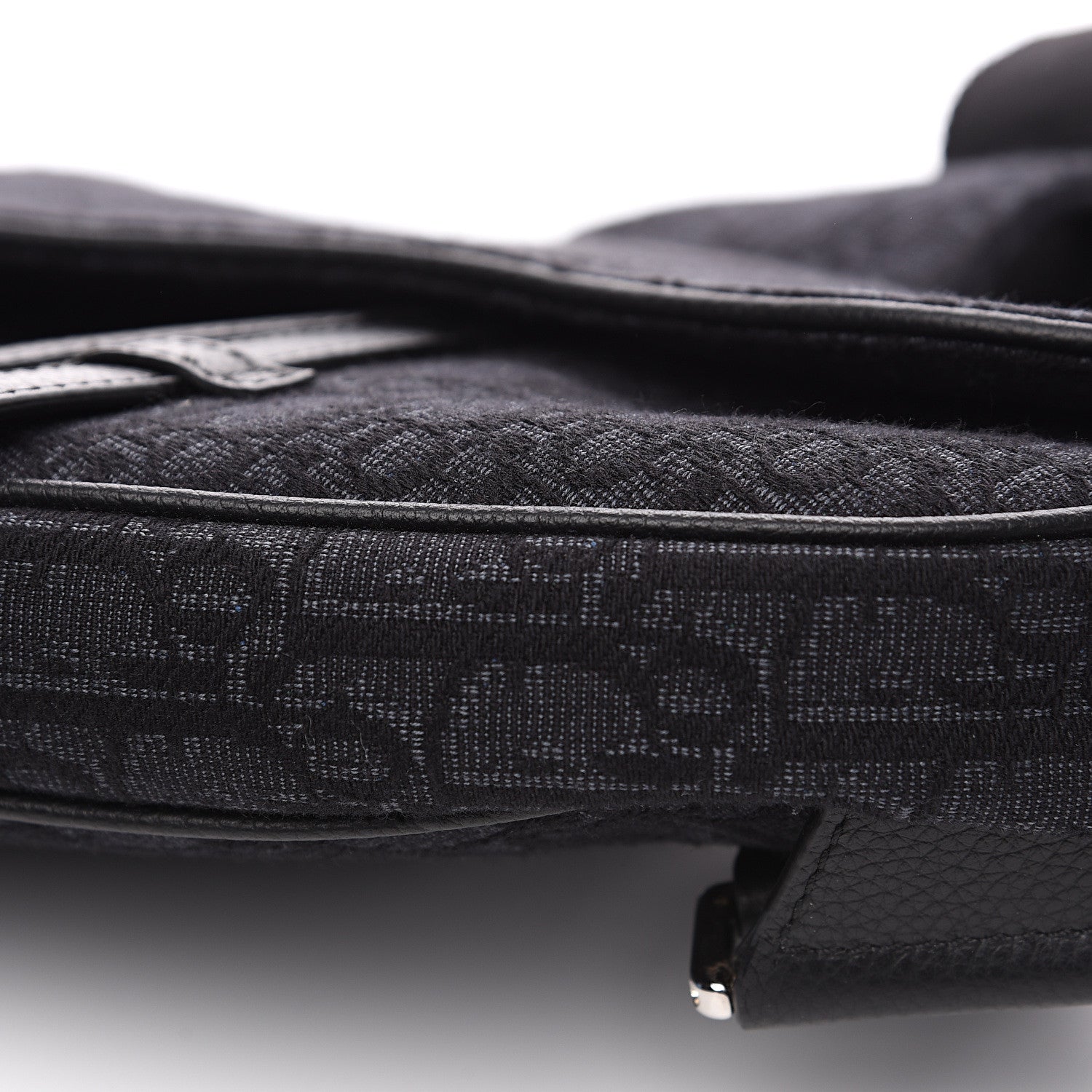 Christian Dior Oblique Mens Saddle Bag Black 5 of 9