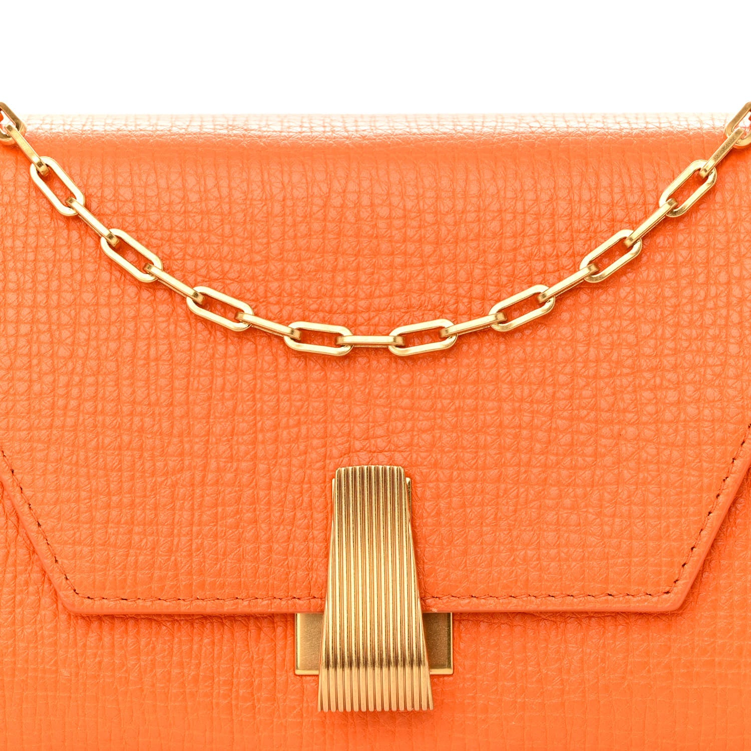 Bottega Veneta Textured Calfskin The Mini Angle Shoulder Bag Light Orange 7 of 9