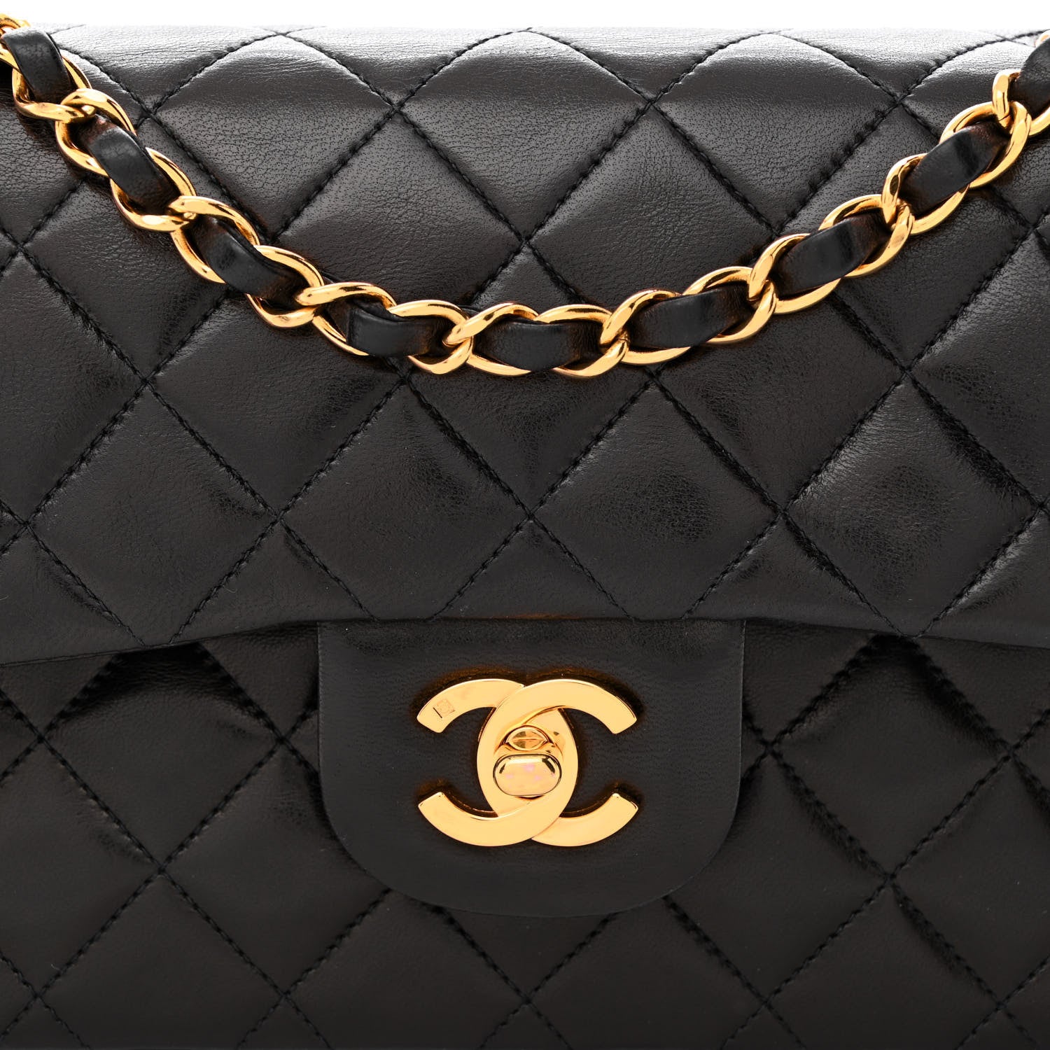 Chanel Lambskin Quilted Small Double Flap Black 8 of 15