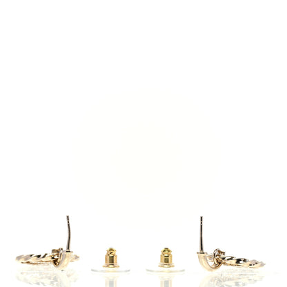 Chanel Twist Crystal CC Drop Earrings Gold 3 of 5