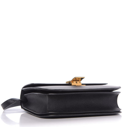 Celine Goatskin Medium Classic Box Flap Bag Black 4 of 9