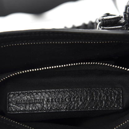Balenciaga Agneau Classic Silver Hardware S City Logo Strap Black Red 9 of 10