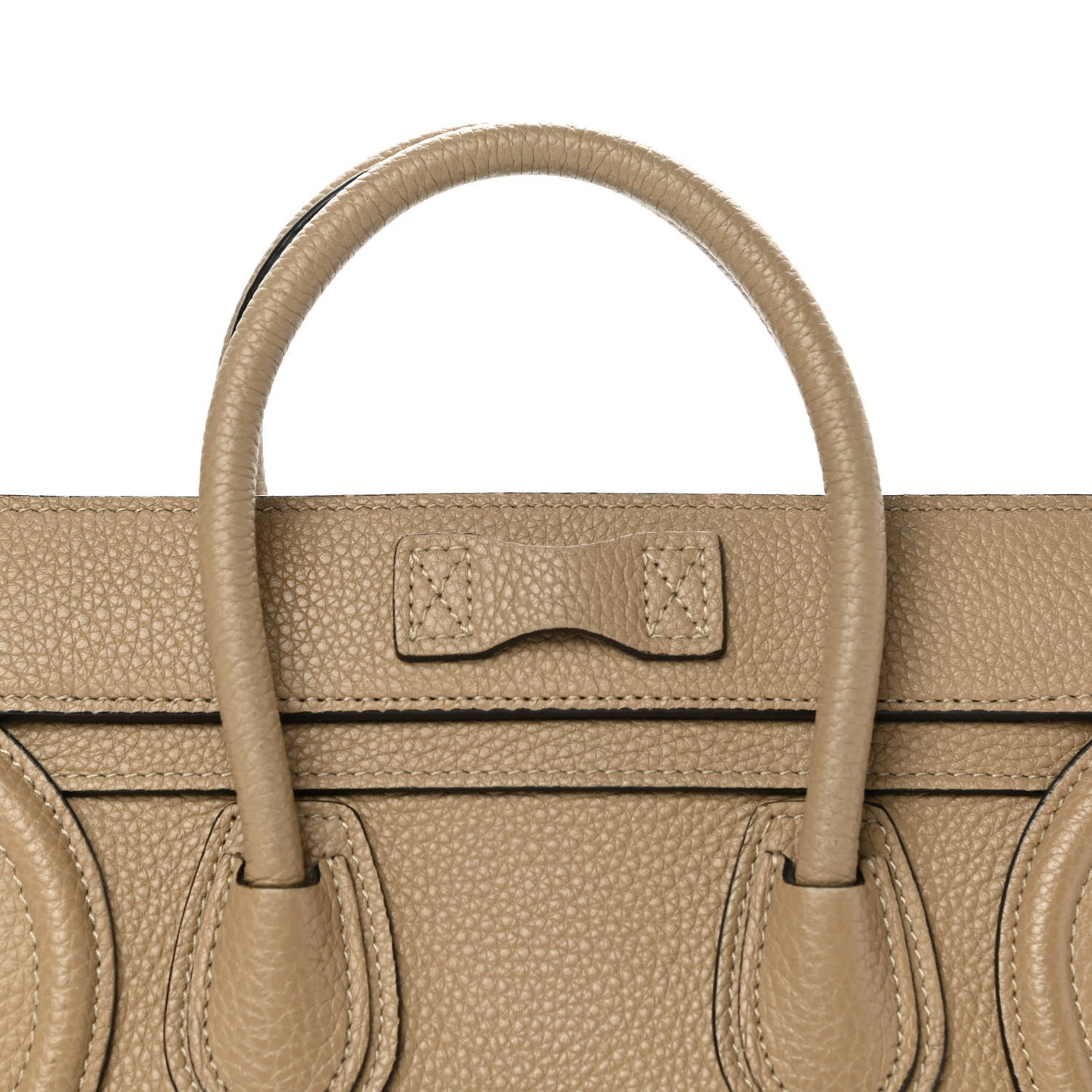 Drummed Calfskin Nano Luggage Dune