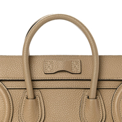 Celine Drummed Calfskin Nano Luggage Dune 13 of 16
