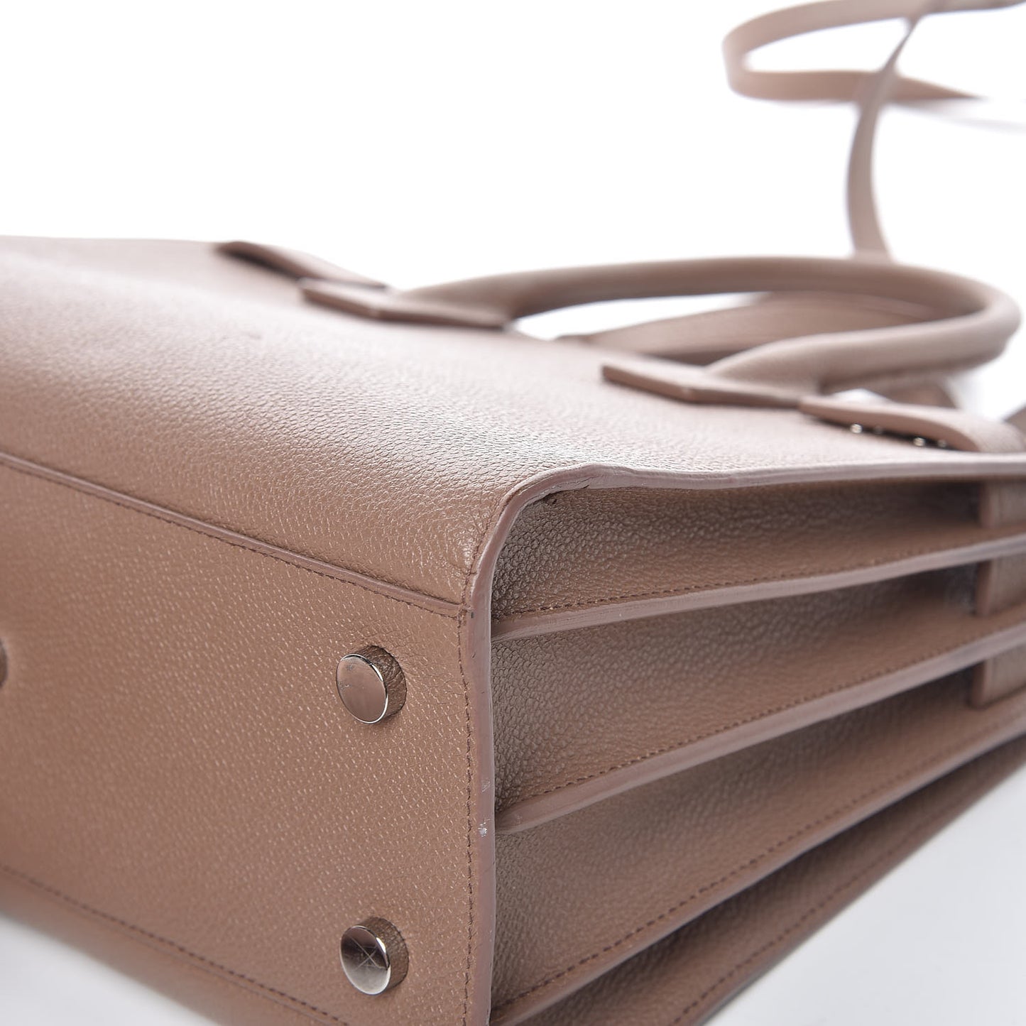 Grained Calfskin Baby Sac De Jour Taupe