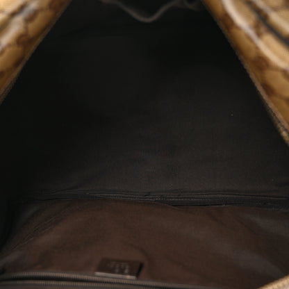 Gucci Crystal Monogram Web Large Carry On Duffle Bag Brown 4 of 13