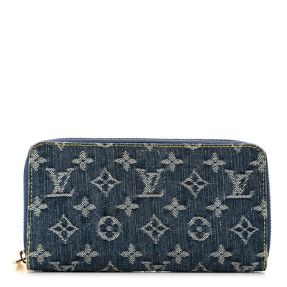 Louis Vuitton Monogram Denim Zippy Wallet Blue 1 of 7