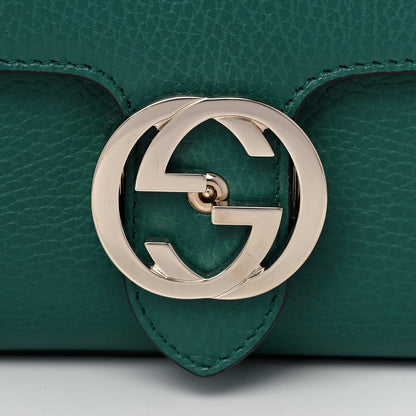 Gucci Dollar Calfskin Interlocking G Crossbody Bag Emerald 8 of 12