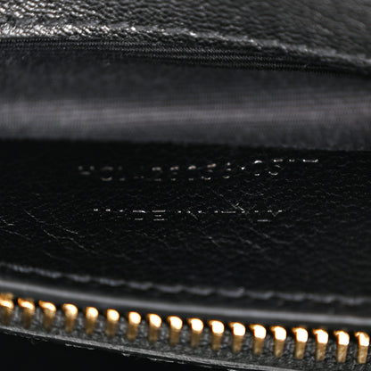 Saint Laurent Sheepskin Matelasse Chevron Monogram Medium College Bag Black 7 of 10