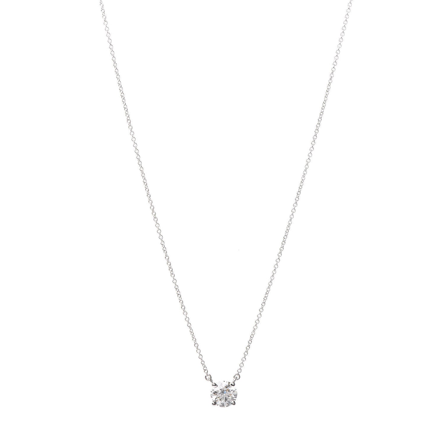 Platinum Diamond 1.14ct Solitaire Pendant Necklace