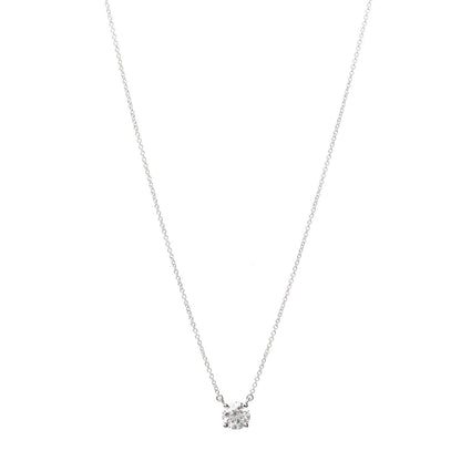 Tiffany Platinum Diamond 1.14ct Solitaire Pendant Necklace 1 of 10