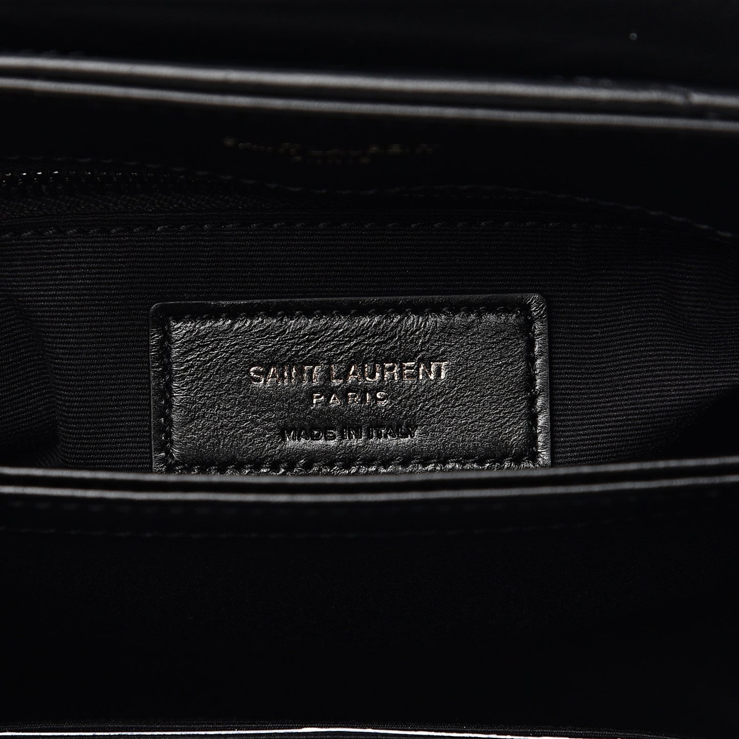 Calfskin Y Quilted Monogram Toy Loulou Crossbody Bag Black