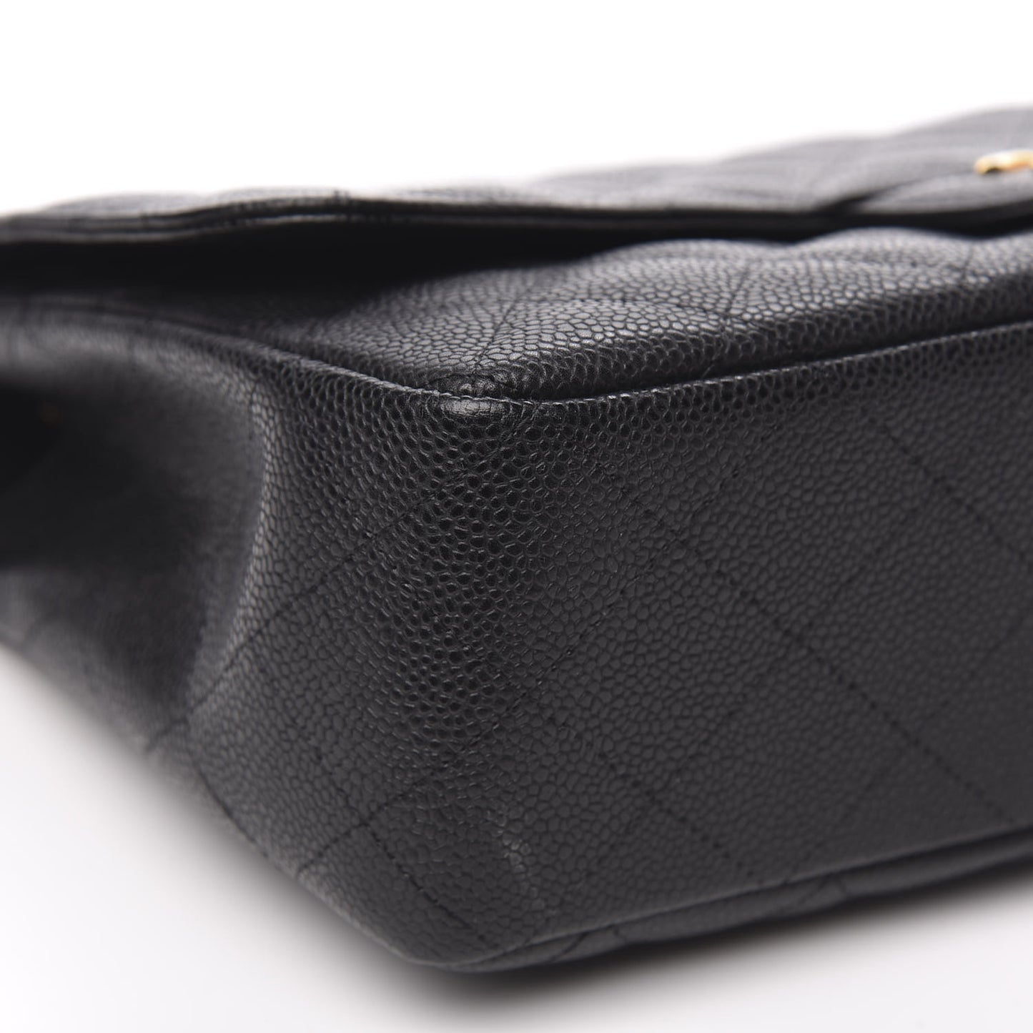 Caviar Quilted Jumbo Single Flap Black