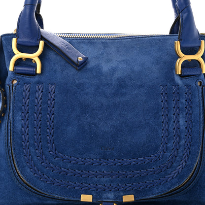 Chloe Suede Braided Medium Marcie Satchel Sea Water 8 of 10