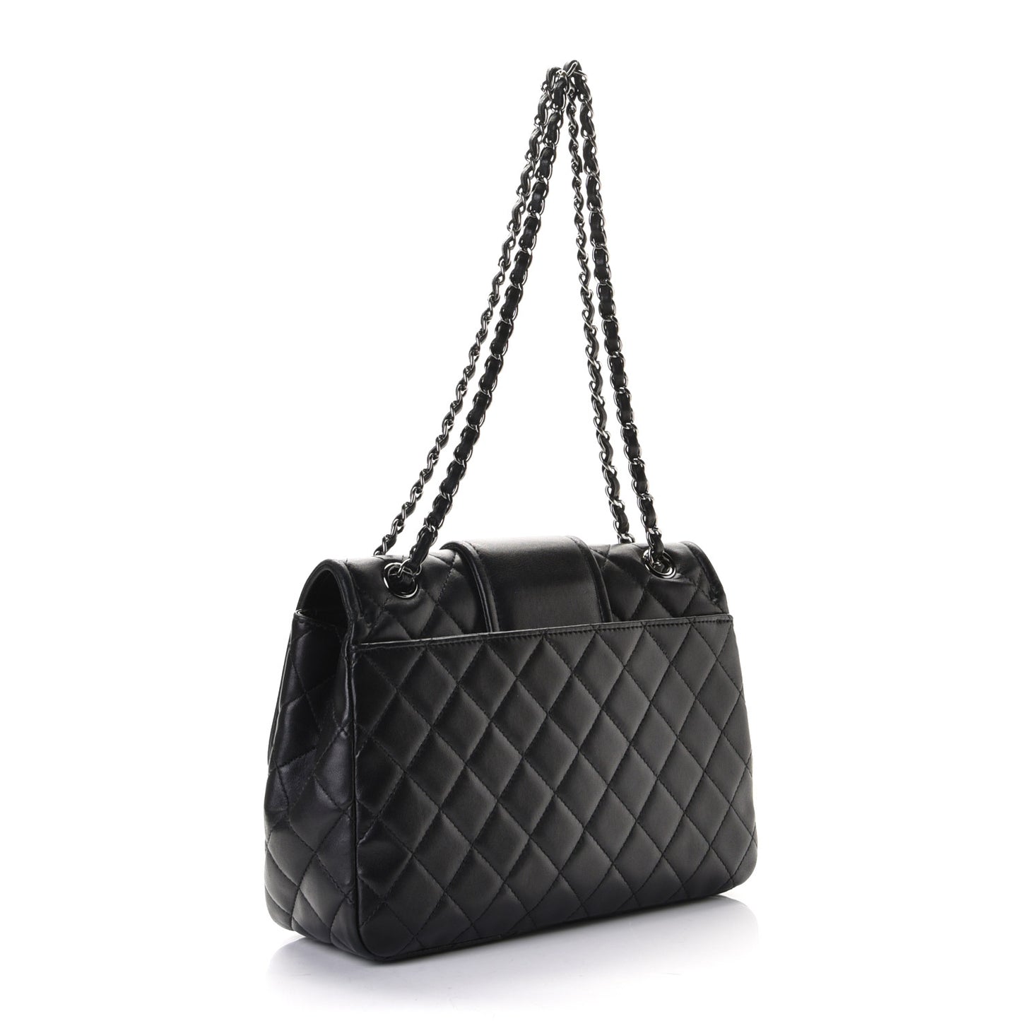 Lambskin Quilted Elementary Chic Flap Black
