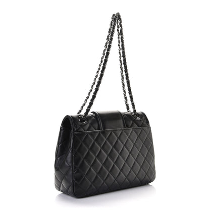 Chanel Lambskin Quilted Elementary Chic Flap Black 2 of 7